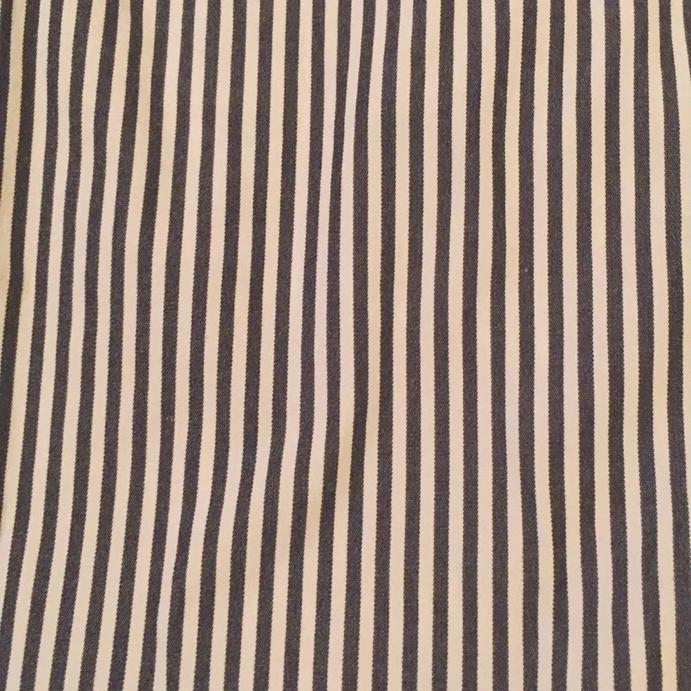 J. Crew Blue White Stripe Oxford Cotton blend Shirt Stretch Perfect